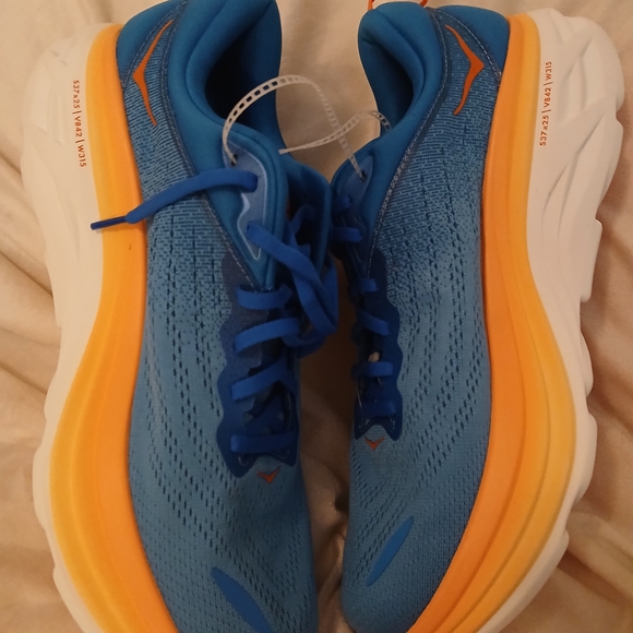NWOT Hoka Men\'s (Size 11.5 D=Medium Width) Blue and Orange Running Shoes